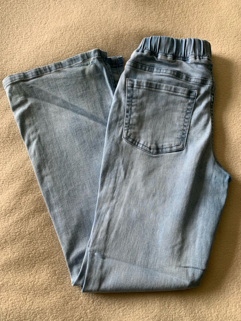 Cat & Jack Light Blue Elastic Waist Flare Jeans